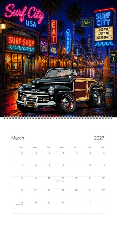 2027 Woodie Neon Calendar BPP575-CA