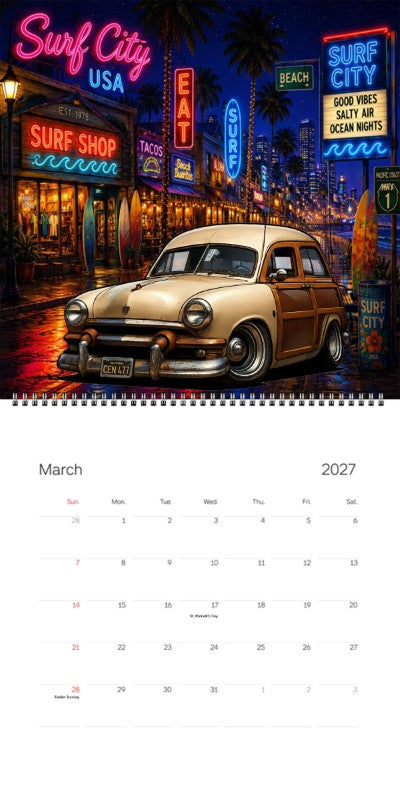 2027 Woodie Neon Calendar CEN477-CA