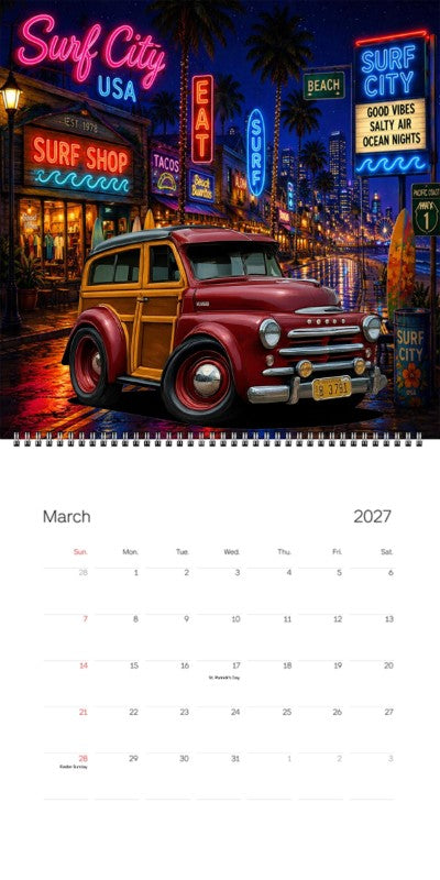 2027 Woodie Neon Calendar DG3781-CA