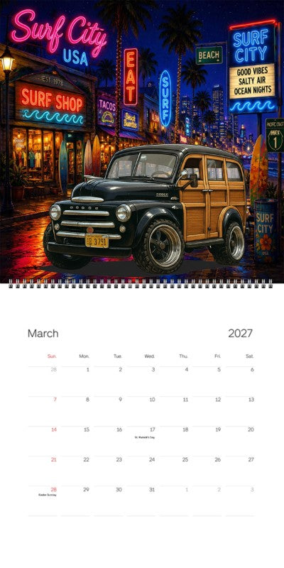 2027 Woodie Neon Calendar DG3791-CA
