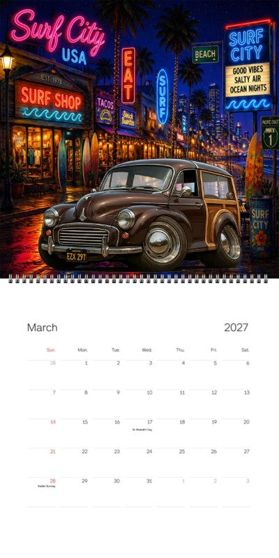 2027 Woodie Neon Calendar EZX297-CA