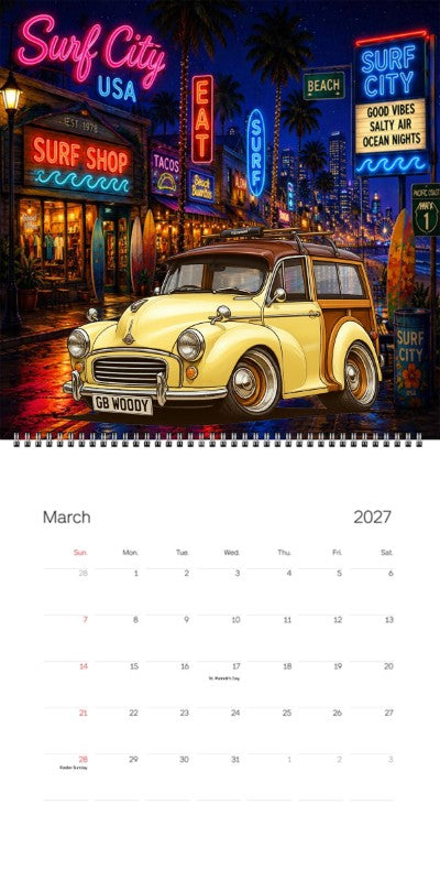 2027 Woodie Neon Calendar GBWOODY-UK