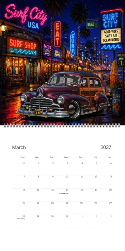 2027 Woodie Neon Calendar HIB692-CA