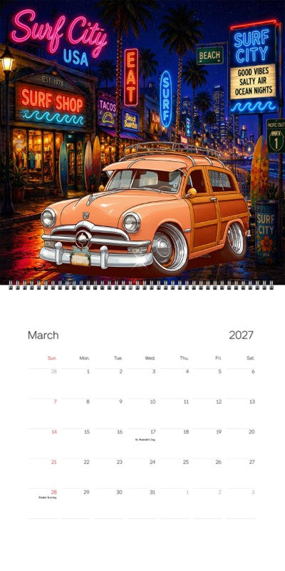 2027 Woodie Neon Calendar HV1950-CA