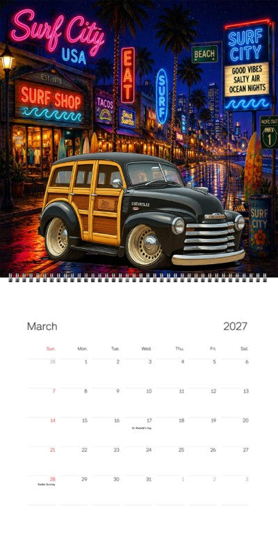 2027 Woodie Neon Calendar HV297T-CA
