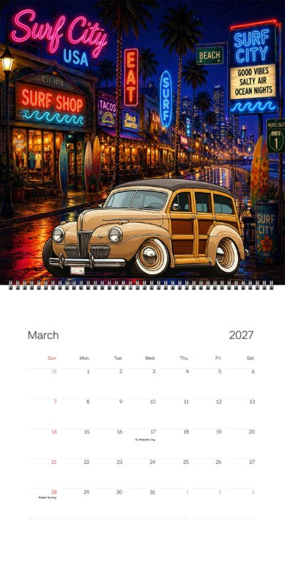 2027 Woodie Neon Calendar HV3062-CA