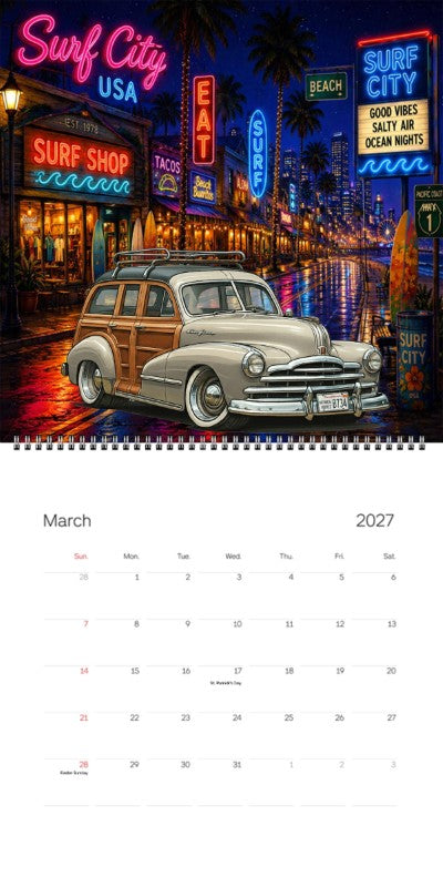 2027 Woodie Neon Calendar HVB734-CA