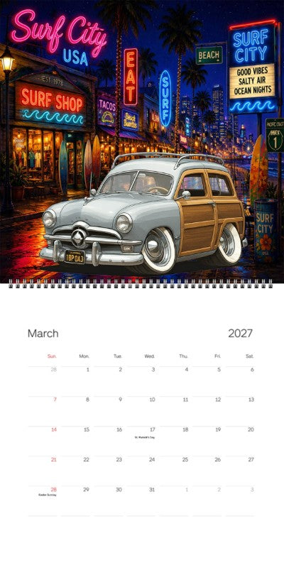 2027 Woodie Neon Calendar IBP043-CA