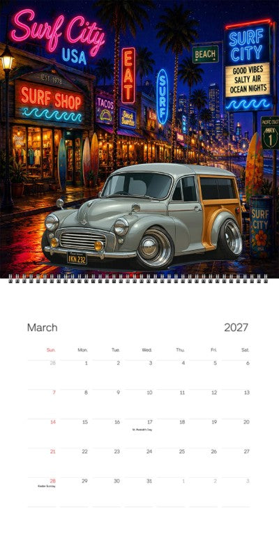 2027 Woodie Neon Calendar IKN232-CA
