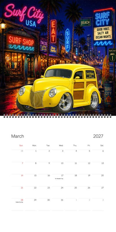 2027 Woodie Neon Calendar IRONWD-CA