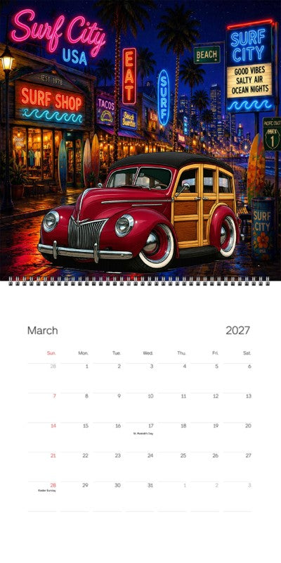 2027 Woodie Neon Calendar JIMZ39-CA