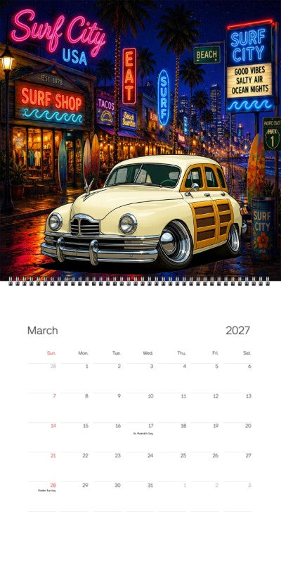 2027 Woodie Neon Calendar KRZ4NU-CA