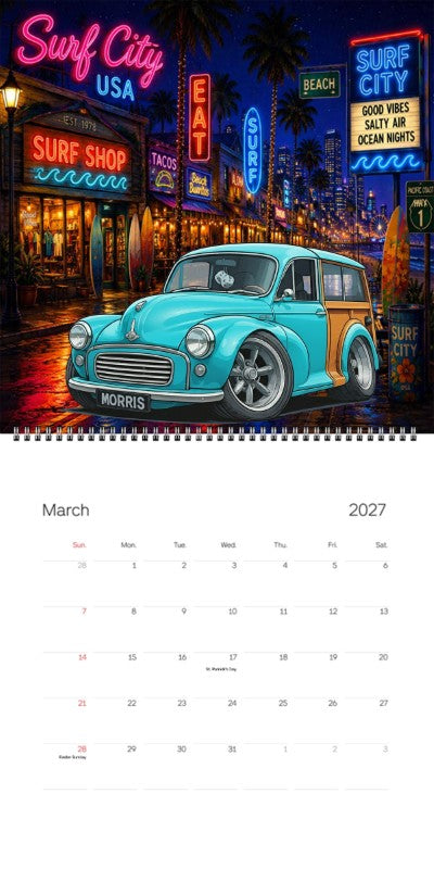 2027 Woodie Neon Calendar MYMORIS-CA