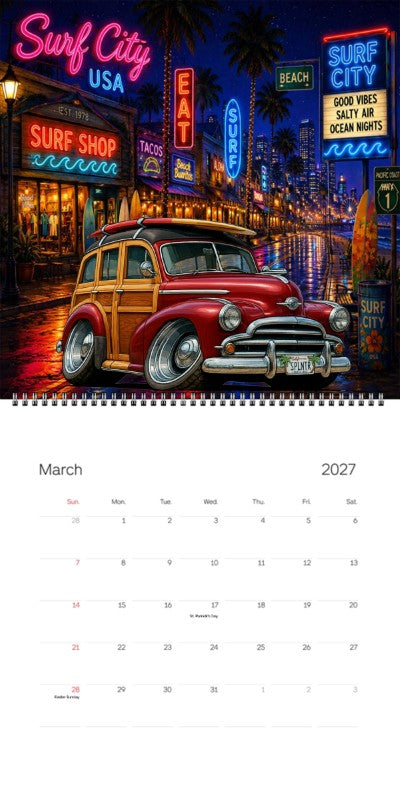2027 Woodie Neon Calendar SPLNTR-CA