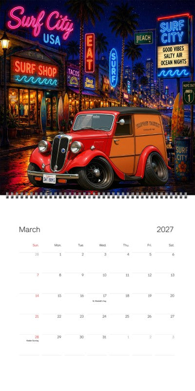 2027 Woodie Neon Calendar SWTBUNS-CA