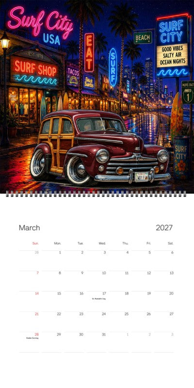 2027 Woodie Neon Calendar WDYFUN-CA