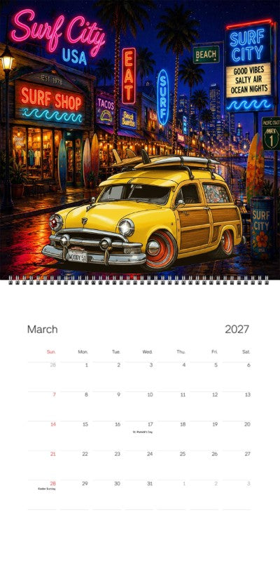 2027 Woodie Neon Calendar WOODY51-CA