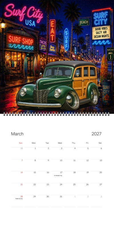 2027 Woodie Neon Calendar WYWOODY-CA