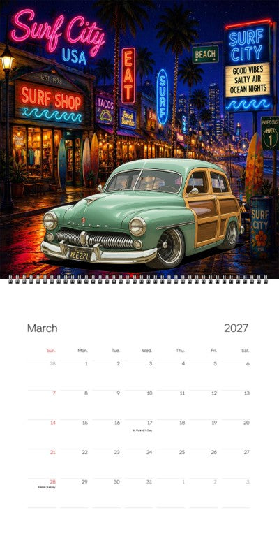 2027 Woodie Neon Calendar XEE221-CA