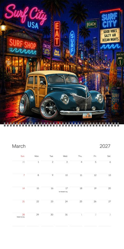 2027 Woodie Neon Calendar Z788WV-UT