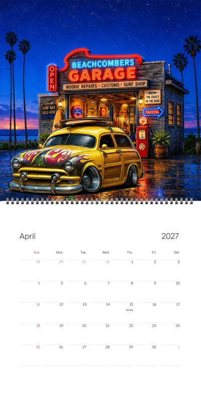 2027 Woodie Neon Calendar 100007-XX