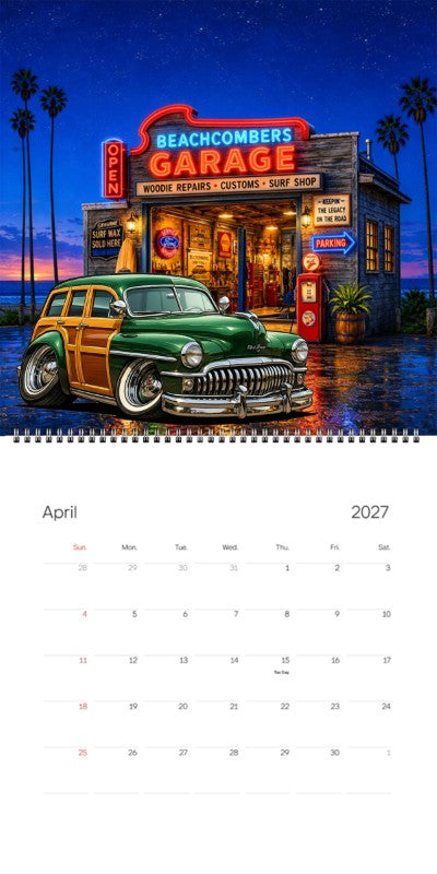 2027 Woodie Neon Calendar 100012-XX