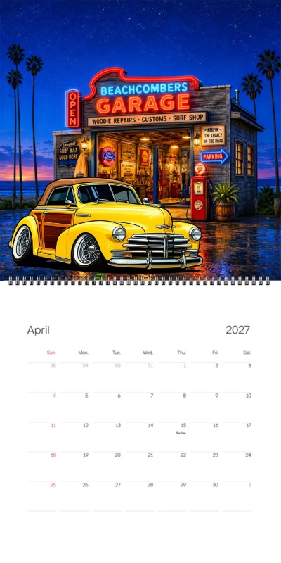 2027 Woodie Neon Calendar 100013-XX