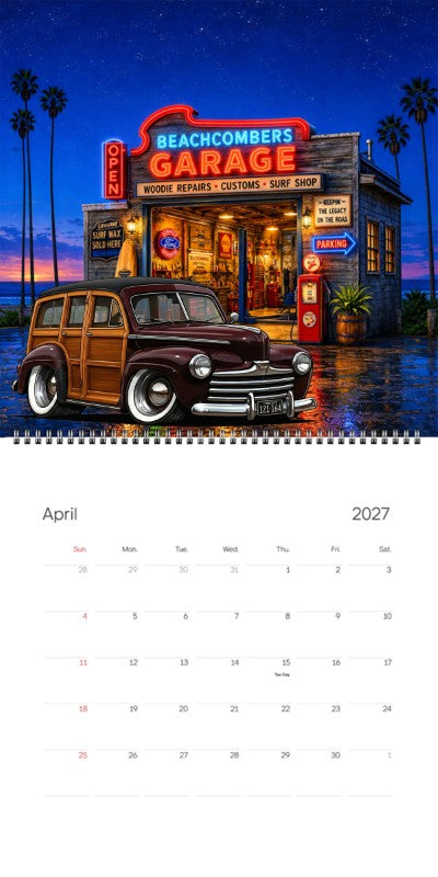 2027 Woodie Neon Calendar 121164-CA