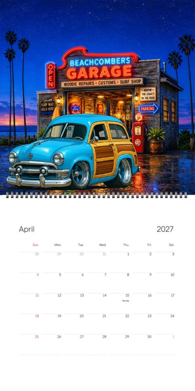 2027 Woodie Neon Calendar 153BPQ-CA