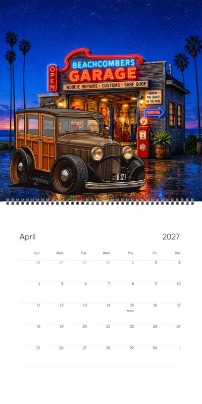 2027 Woodie Neon Calendar 18121-UT