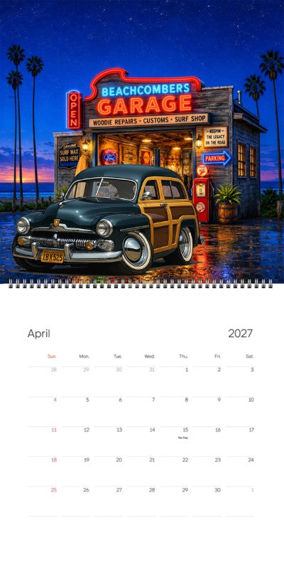 2027 Woodie Neon Calendar 18K525-CA