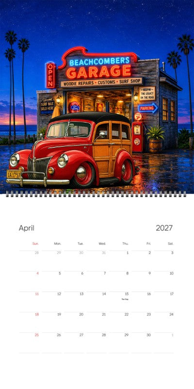 2027 Woodie Neon Calendar 1A1757-CA