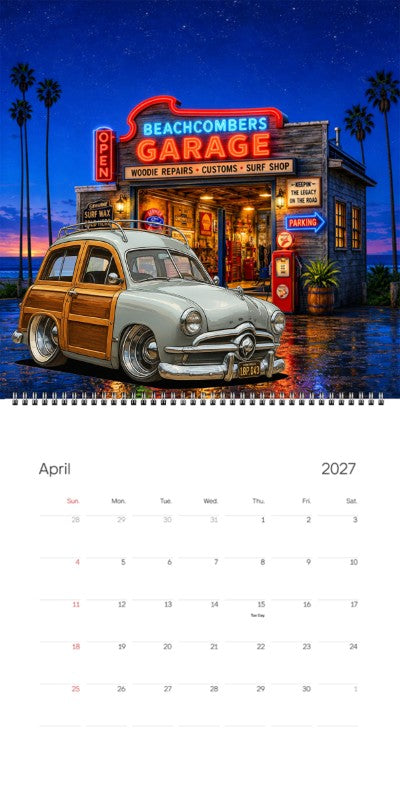 2027 Woodie Neon Calendar 1BP043-CA