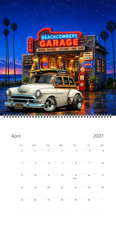2027 Woodie Neon Calendar 1K71963-CA