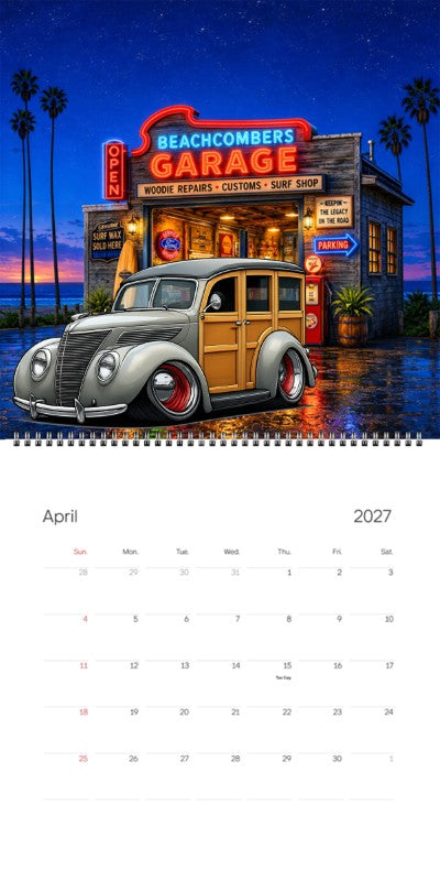 2027 Woodie Neon Calendar 200003-XX