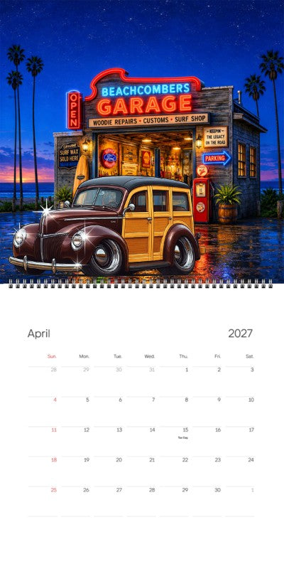 2027 Woodie Neon Calendar 200005-XX