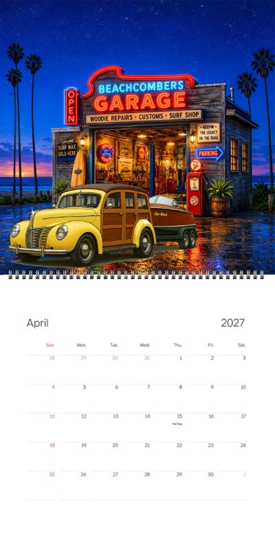 2027 Woodie Neon Calendar 200006-XX