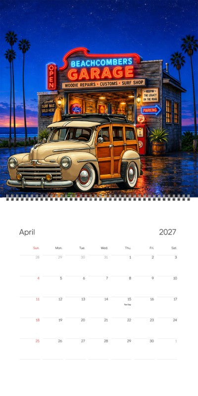 2027 Woodie Neon Calendar 200008-XX