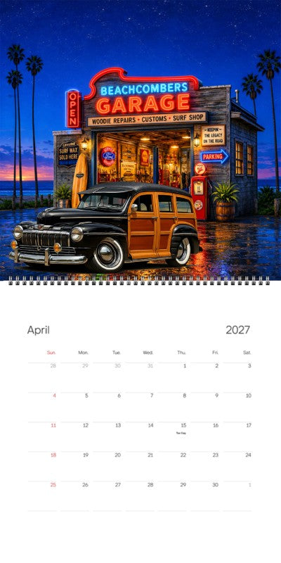 2027 Woodie Neon Calendar 200009-XX