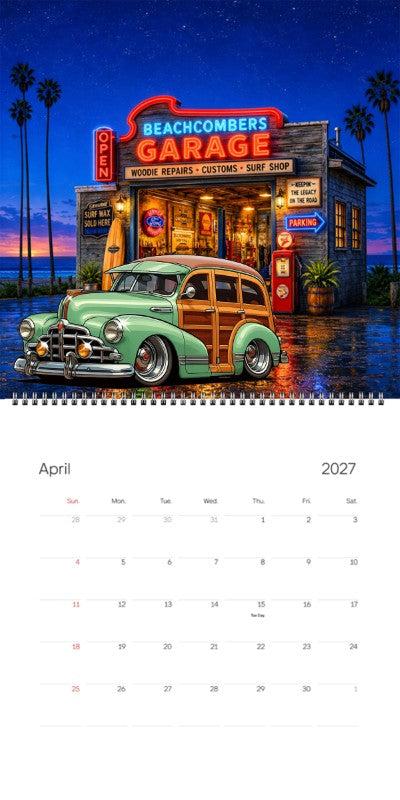 2027 Woodie Neon Calendar 200010-XX