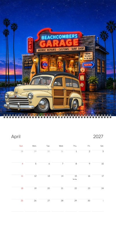 2027 Woodie Neon Calendar 200011-XX