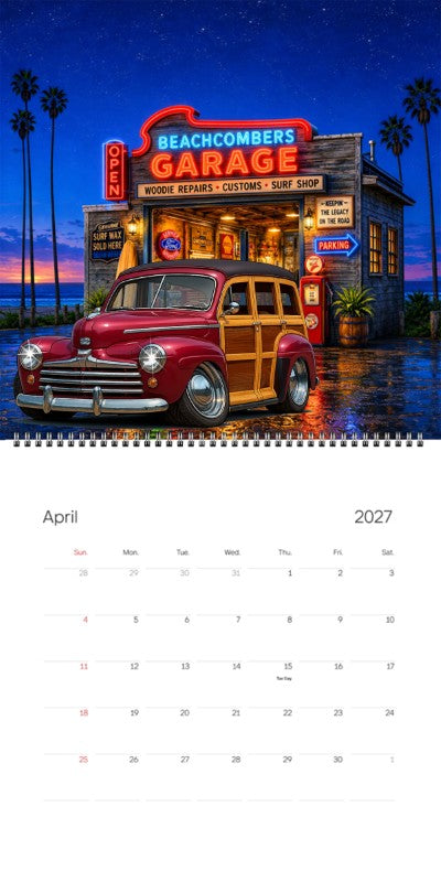 2027 Woodie Neon Calendar 200012-XX