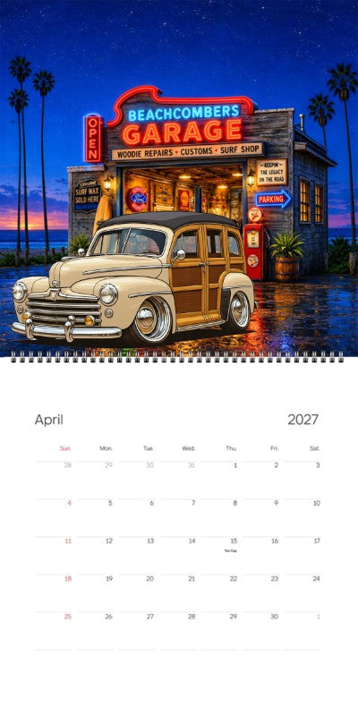 2027 Woodie Neon Calendar 200013-XX