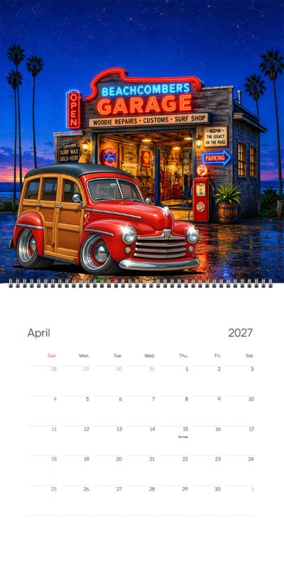 2027 Woodie Neon Calendar 200014-XX