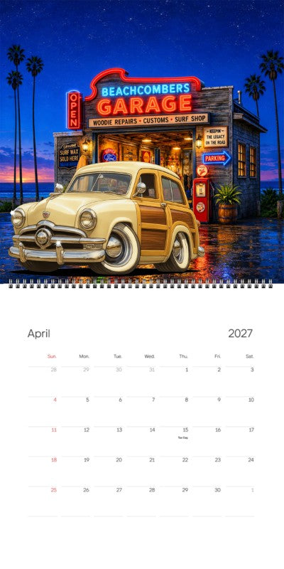 2027 Woodie Neon Calendar 200015-XX