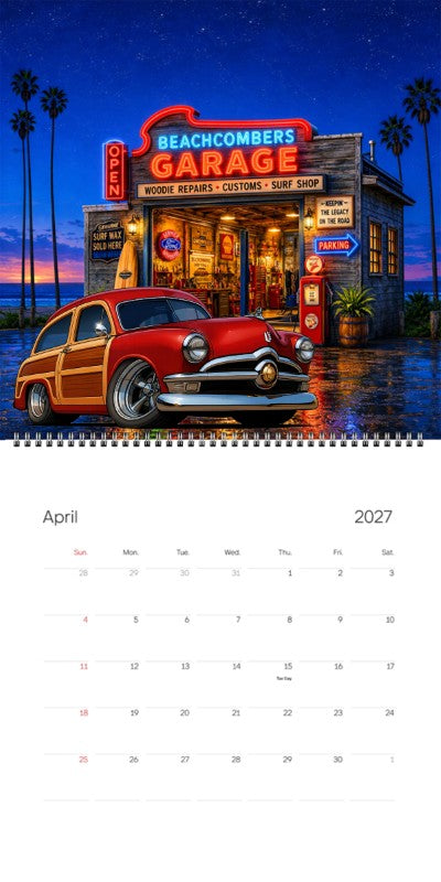 2027 Woodie Neon Calendar 200016-XX