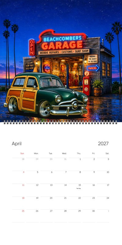 2027 Woodie Neon Calendar 200017-XX