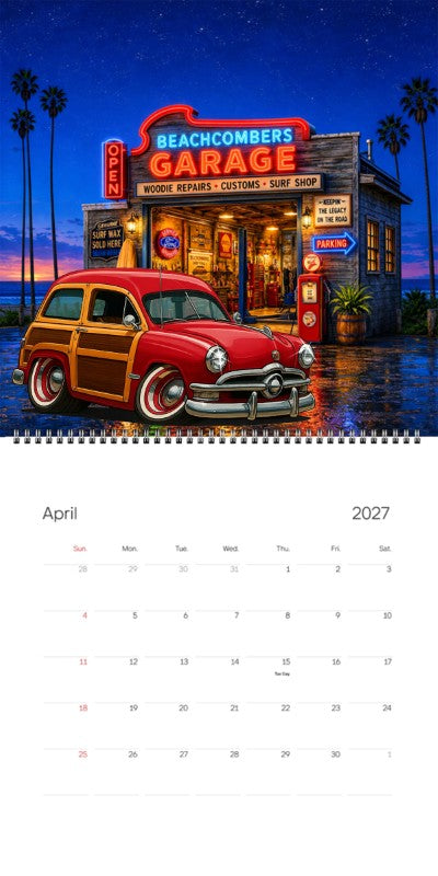 2027 Woodie Neon Calendar 200018-XX