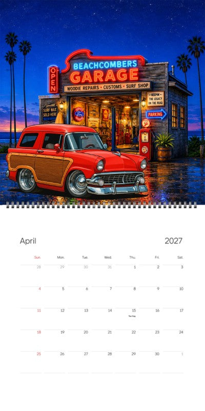 2027 Woodie Neon Calendar 200021-XX