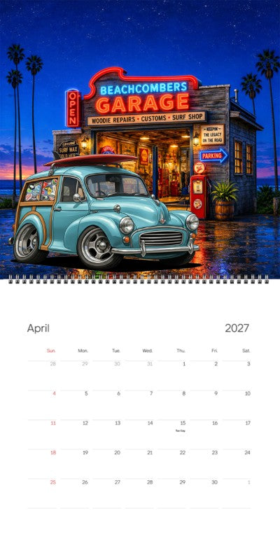 2027 Woodie Neon Calendar 200022-XX